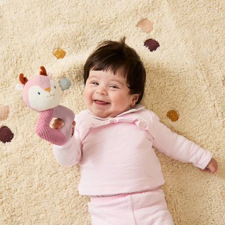 Coffret cadeau bébé cerf avec doudou et hochet Rose 2 - vertbaudet enfant 