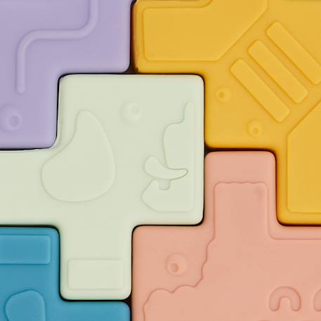 Puzzle pour bébé en blocs souples Beige 3 - vertbaudet enfant 