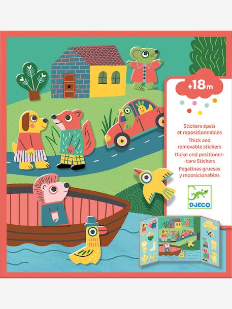 Stickers repositionnables jaune+rouge 4 - vertbaudet enfant 
