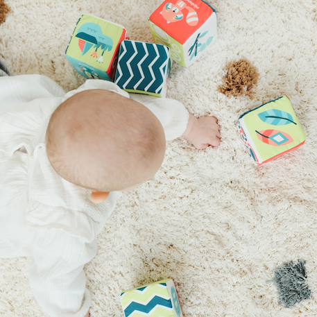 Ensemble de cubes doux avec hochet pour bébés Multicolore 6 - vertbaudet enfant 