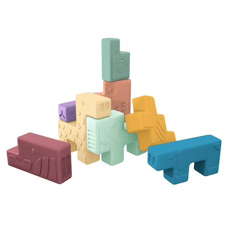 Puzzle pour bébé en blocs souples Beige 5 - vertbaudet enfant 