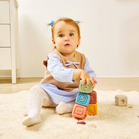 Cubes d'activités souples pour bébés Beige 2 - vertbaudet enfant 