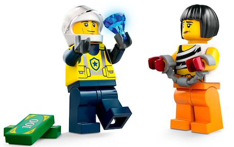Lego city - la course-poursuite entre la voiture de police et la super voiture - 60415 Multicolore 3 - vertbaudet enfant 