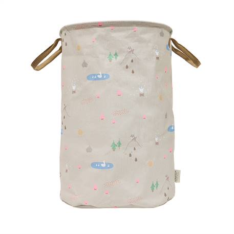 Grand panier de rangement en polyester Beige 1 - vertbaudet enfant 