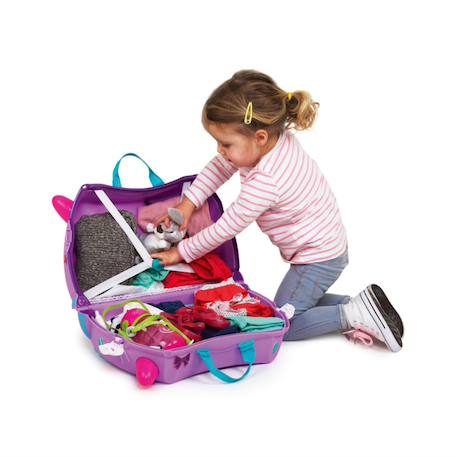 Valise Trunki ride on - Bagage Cabine - Chat Purple 4 - vertbaudet enfant 