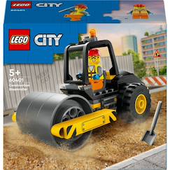 Jouet-Jeux d'imagination-Lego city - le rouleau compresseur de chantier - 60401
