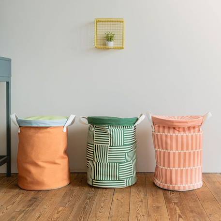 Tapis de jeu & panier à jouets- zoo Orange naturel, vert et bleu+Rose+Vert & couleur naturelle 9 - vertbaudet enfant 