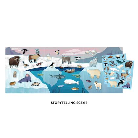 Autocollants réutilisables - animaux polaires Multicolor 2 - vertbaudet enfant 