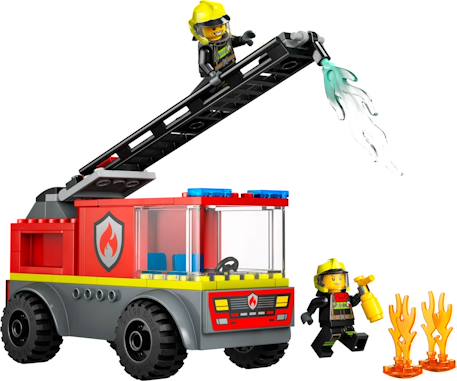 Lego city - camion de pompiers avec échelle - 60463 Multicolore 3 - vertbaudet enfant 