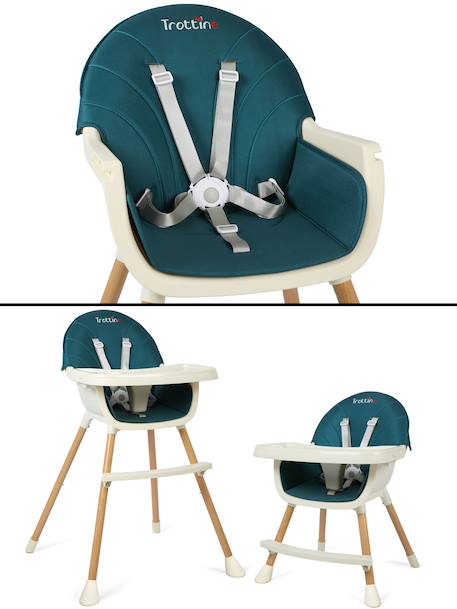 Chaise haute évolutive design esprit bois lorentz Cobalt 5 - vertbaudet enfant 
