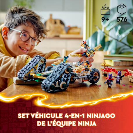 Lego ninjago - le véhicule combiné de l'équipe des ninjas - 71820 Multicolore 5 - vertbaudet enfant 