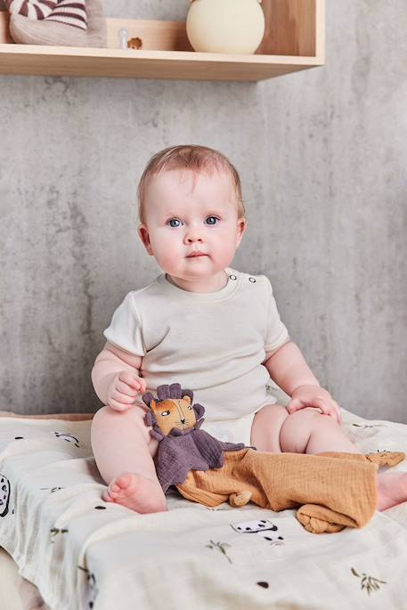 Doudou en coton biologique Marron 3 - vertbaudet enfant 