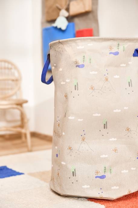 Grand panier de rangement en polyester Beige 2 - vertbaudet enfant 