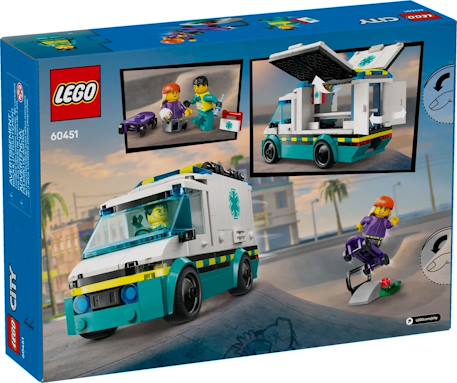 Lego city - l'ambulance de secours - 60451 Multicolore 2 - vertbaudet enfant 