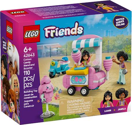 Lego friends - stand de barbes à papa et scooter - 42643 Multicolore 1 - vertbaudet enfant 
