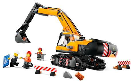 Lego city - la pelleteuse de chantier jaune - 60420 Multicolore 4 - vertbaudet enfant 