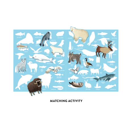 Autocollants réutilisables - animaux polaires Multicolor 3 - vertbaudet enfant 