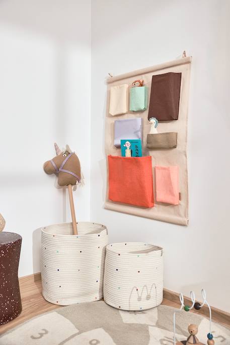 Rangement mural en polyester Bleu+Rose 6 - vertbaudet enfant 