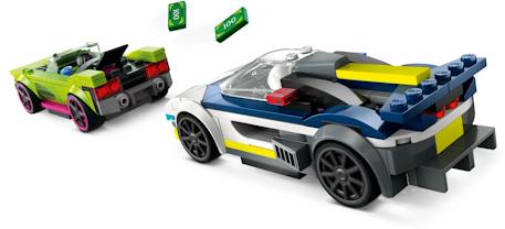 Lego city - la course-poursuite entre la voiture de police et la super voiture - 60415 Multicolore 2 - vertbaudet enfant 