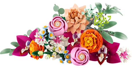 Lego botanicals - lego icons - le joli bouquet de fleurs roses - 10342 Multicolore 4 - vertbaudet enfant 