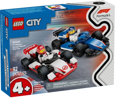 Lego city - voitures de course de f1 williams racing et haas f1 - 60464 Multicolore 1 - vertbaudet enfant 