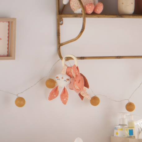 Hochet en velours - esmee Rose 2 - vertbaudet enfant 