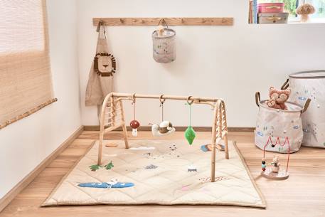 Grand panier de rangement en polyester Beige 3 - vertbaudet enfant 