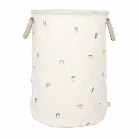 Panier à linge en polyester mini Blanc 1 - vertbaudet enfant 