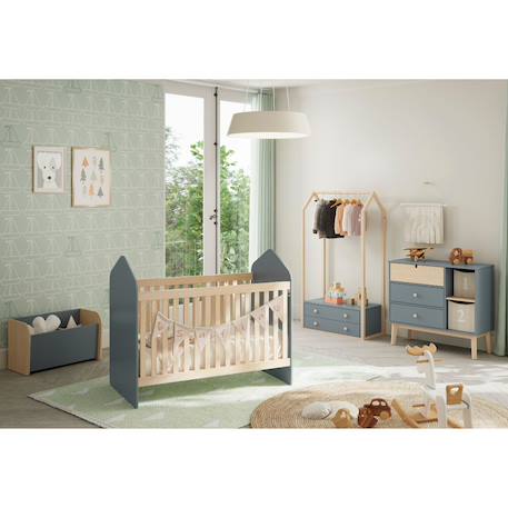 Commode estefania Blanc+Vert 9 - vertbaudet enfant 