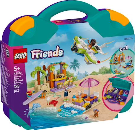 Lego friends - la valise créative de plage - 42672 Multicolore 1 - vertbaudet enfant 