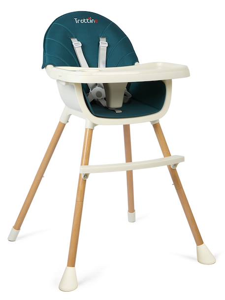 Chaise haute évolutive design esprit bois lorentz Cobalt 1 - vertbaudet enfant 