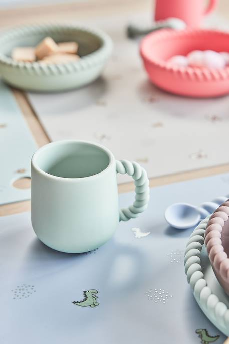 Set de table en sillicone Blanc et bleu+Bleu+Marron 7 - vertbaudet enfant 