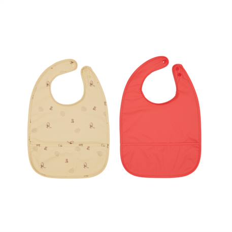 Bavoir en polyester recyclé Rouge 1 - vertbaudet enfant 