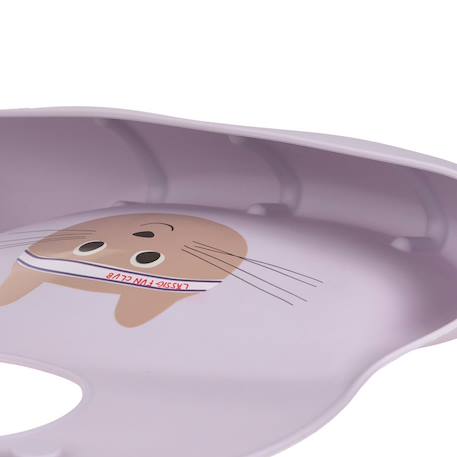 Bavoir en silicone - tiny team chat Rose 6 - vertbaudet enfant 