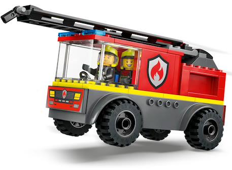 Lego city - camion de pompiers avec échelle - 60463 Multicolore 4 - vertbaudet enfant 