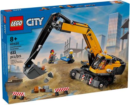 Lego city - la pelleteuse de chantier jaune - 60420 Multicolore 1 - vertbaudet enfant 
