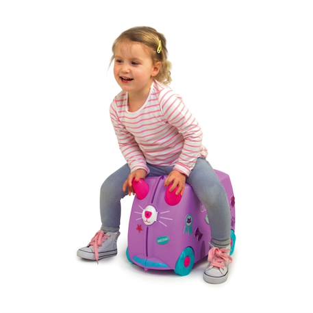 Valise Trunki ride on - Bagage Cabine - Chat Purple 2 - vertbaudet enfant 