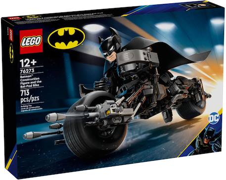 Lego dc comics - la figurine de batman à construire et la moto bat-pod - 76273 Multicolore 1 - vertbaudet enfant 