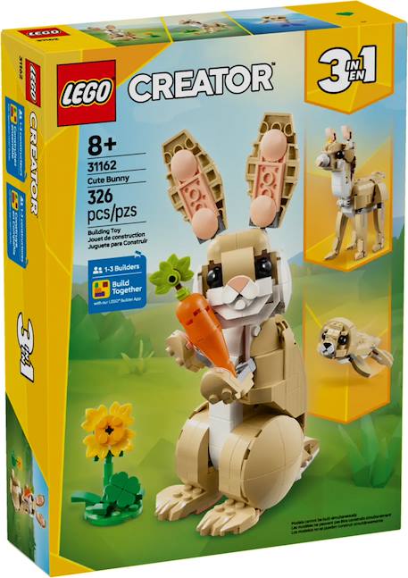 Lego creator - l'adorable lapin - 31162 Multicolore 1 - vertbaudet enfant 