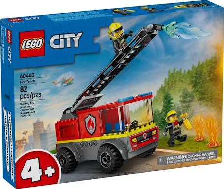 Lego city - camion de pompiers avec échelle - 60463 Multicolore 1 - vertbaudet enfant 