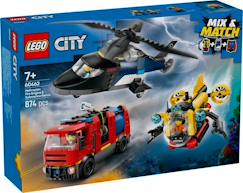Jouet-Jeux d'imagination-Lego city - hélicoptère, camion de pompiers et sous-marin modulable - 60462