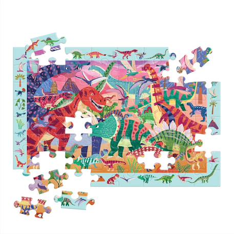 Puzzle 64 pièces - dinos puissants Multicolor 3 - vertbaudet enfant 
