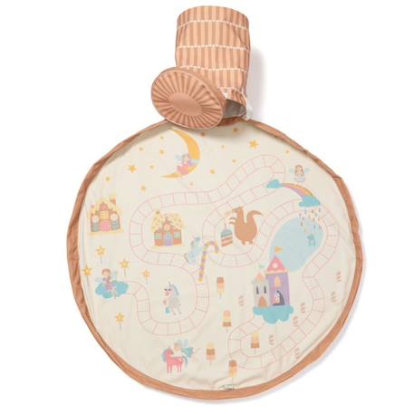 Tapis de jeu & panier à jouets- zoo Orange naturel, vert et bleu+Rose+Vert & couleur naturelle 7 - vertbaudet enfant 