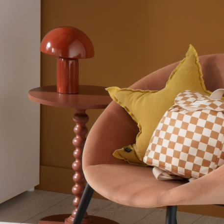 Sac à dos maternelle en coton imprimé damier Caramel 5 - vertbaudet enfant 
