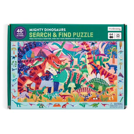 Puzzle 64 pièces - dinos puissants Multicolor 4 - vertbaudet enfant 