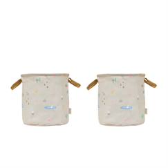 Chambre et rangement-Ensemble de 2 paniers de rangement moyens en polyester