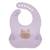 Bavoir en silicone - tiny team chat Rose 1 - vertbaudet enfant 