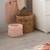 Panière de rangement en double gaze de coton - uni petale Beige+Rose+Rouge+Vert 6 - vertbaudet enfant 