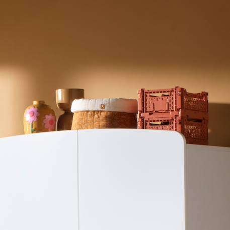 Lot de 2 panières de rangement en double gaze de coton - orsino Marron/beige 4 - vertbaudet enfant 