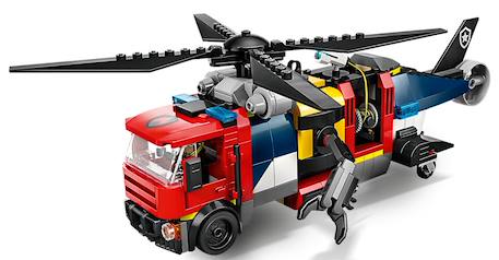 Lego city - hélicoptère, camion de pompiers et sous-marin modulable - 60462 Multicolore 5 - vertbaudet enfant 